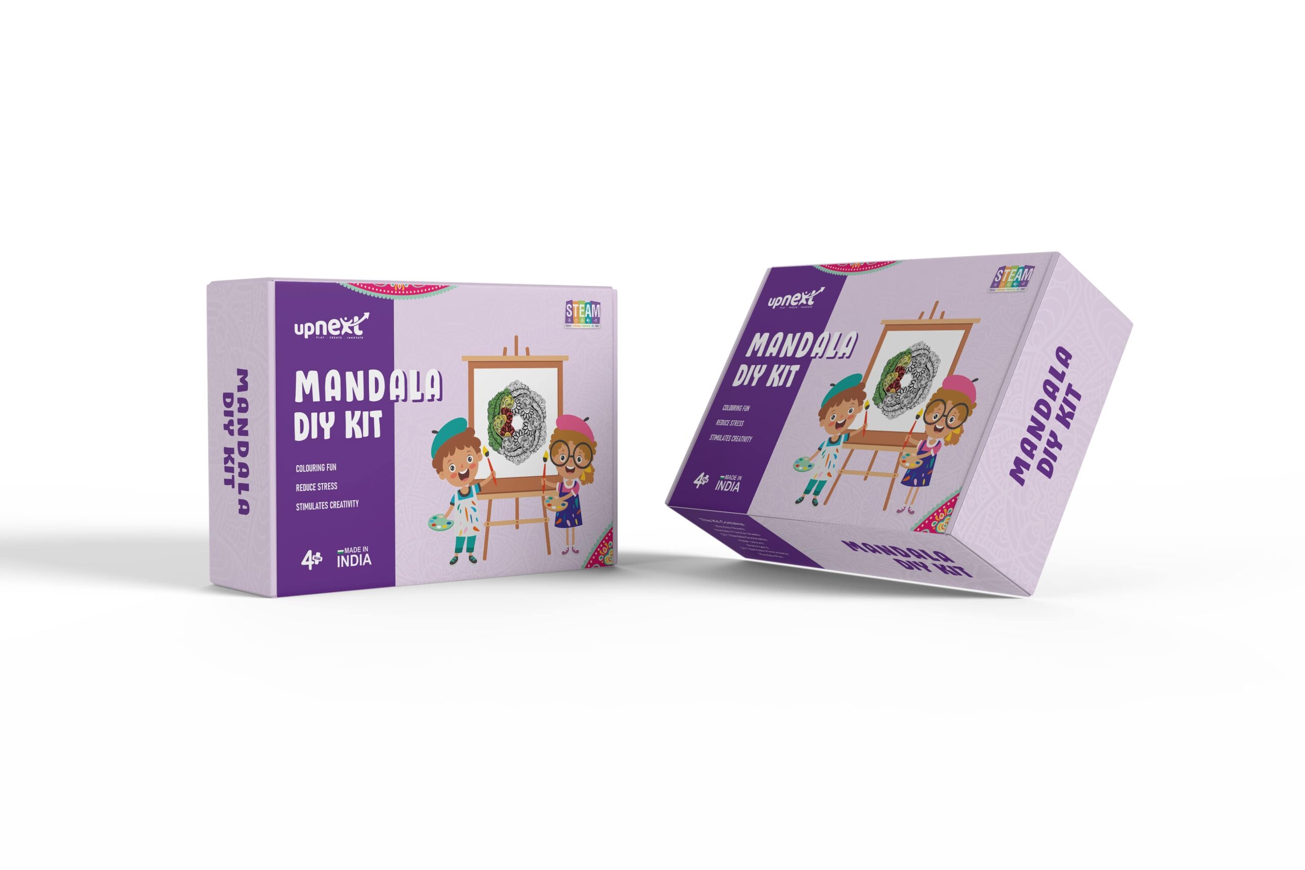 DIY Mandala Kit- Comes with Mandala Sheets, Practice Sheets, Bookmarks, Photo Frame and all materials needed to create beautiful mandalas